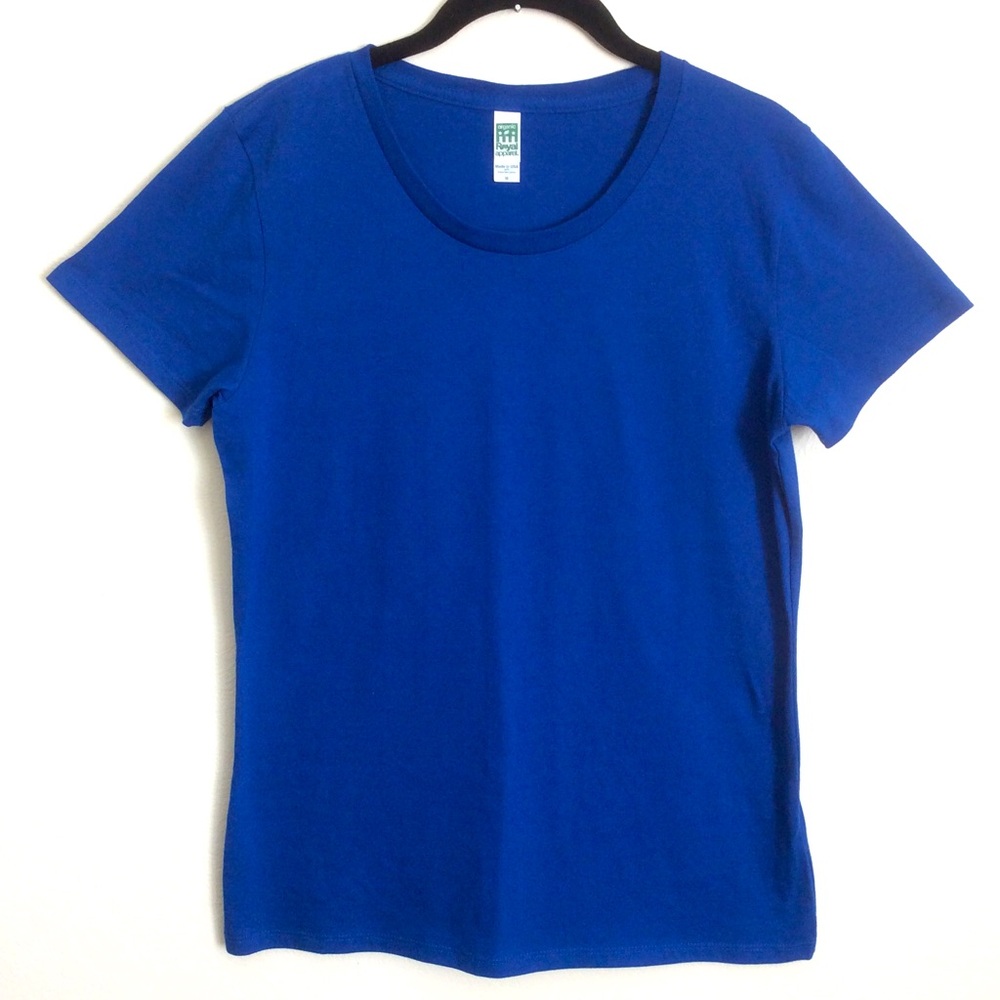 Royal Apparel Royal Blue 100% Organic Cotton Tee Sz M